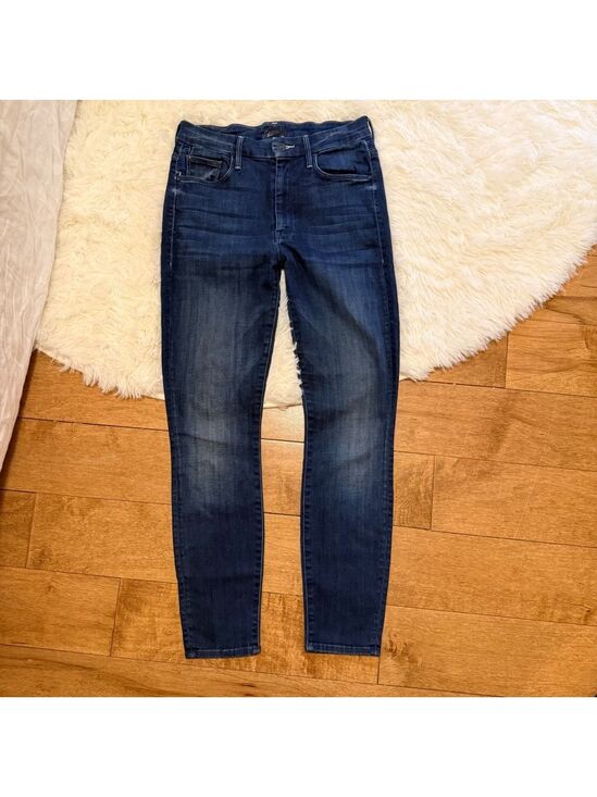 MOTHER Denim - Mother High Waisted Looker Ankle Jeans Dark Wash Skinny Size 27 Designer Vibe